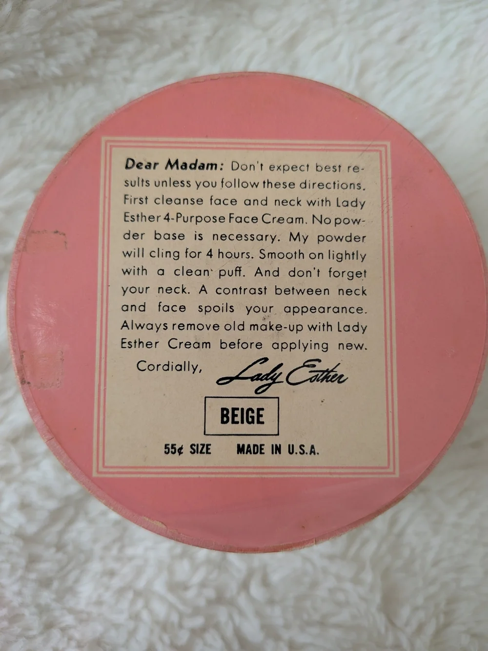 Lady Esther original box